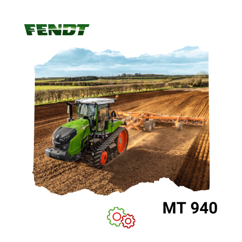FENDT MT940 - the Vario MT tracked tractor with 405 HP. The tracked tractors in the Fendt 900 Vario MT series (Mobile Trac) are especially efficient in covering large areas, and feature a whole new level of ride comfort, based on a completely new innovative suspension concept.