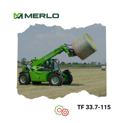 TF 33.7-115. The TF33.7 models are part of the COMPACT series. With a width of 2.1 metres and the option of a lowered cab height (2020mm) the machine will access smaller spaces without compromising driver comfort due to the cab remaining the same size as the other models.